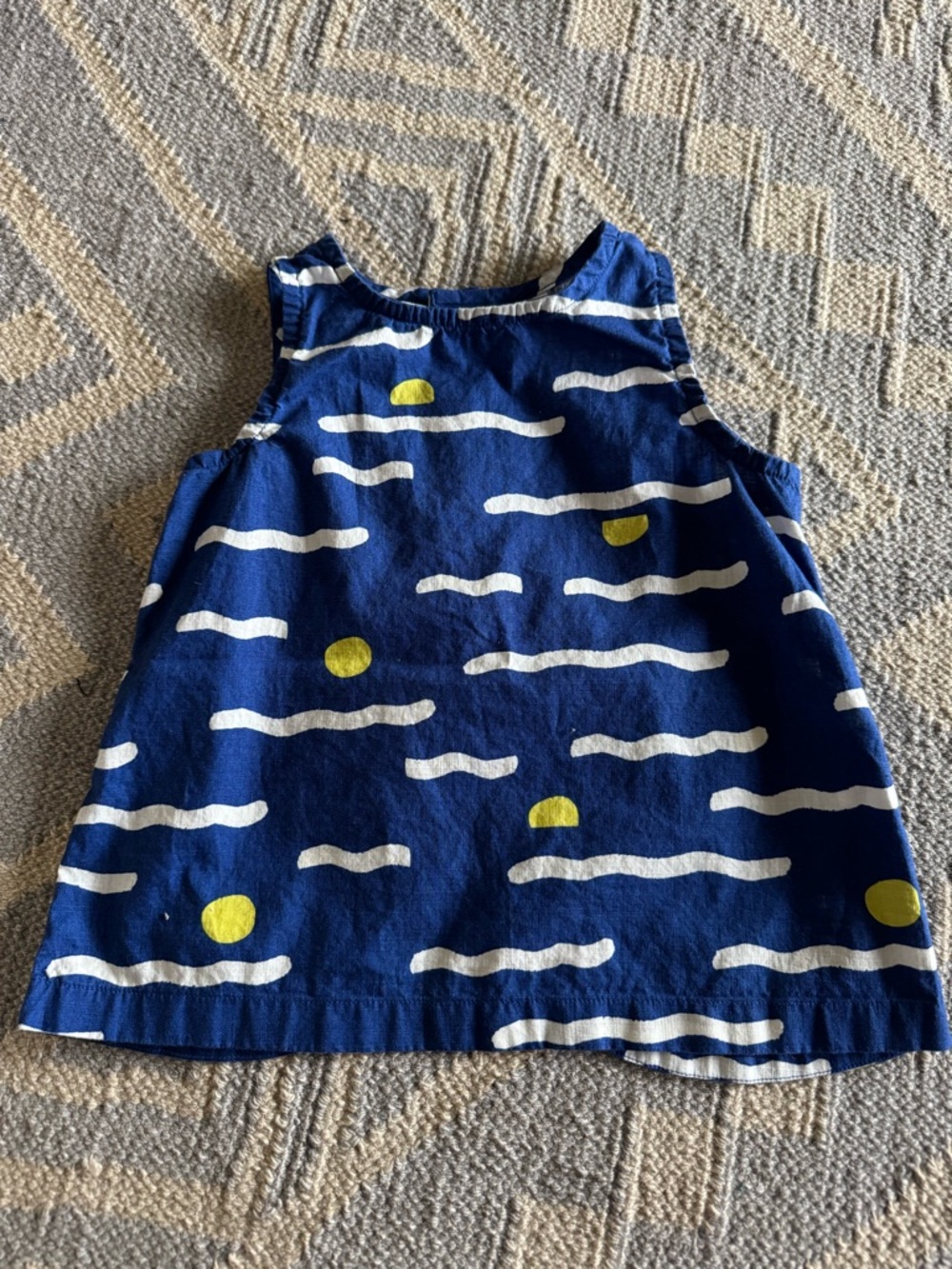 Hanna Andersson Tank and GAP Navy Polka Dot Dress, Girls bundle 6-7 - Picture 7 of 10